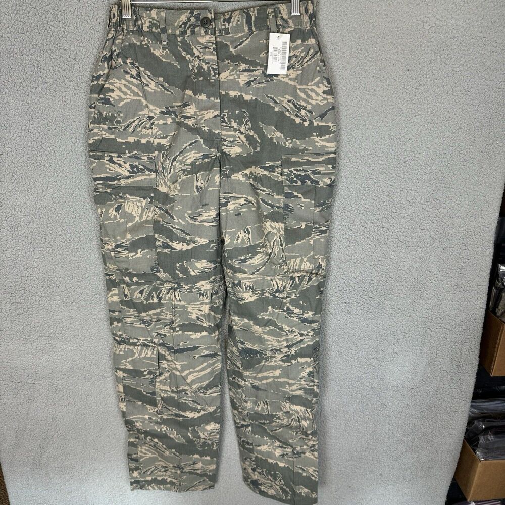 US Air Force Pants Womens 12R Green Camouflage Cargo Military Official - Picture 1 of 10